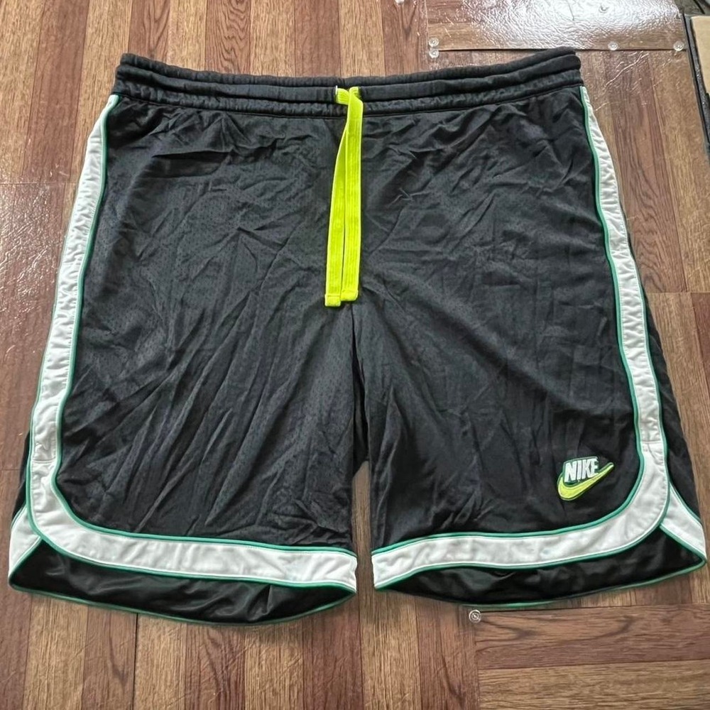 Nike Black Vtg 90's Silver Retro Tech Running Train Shorts XL